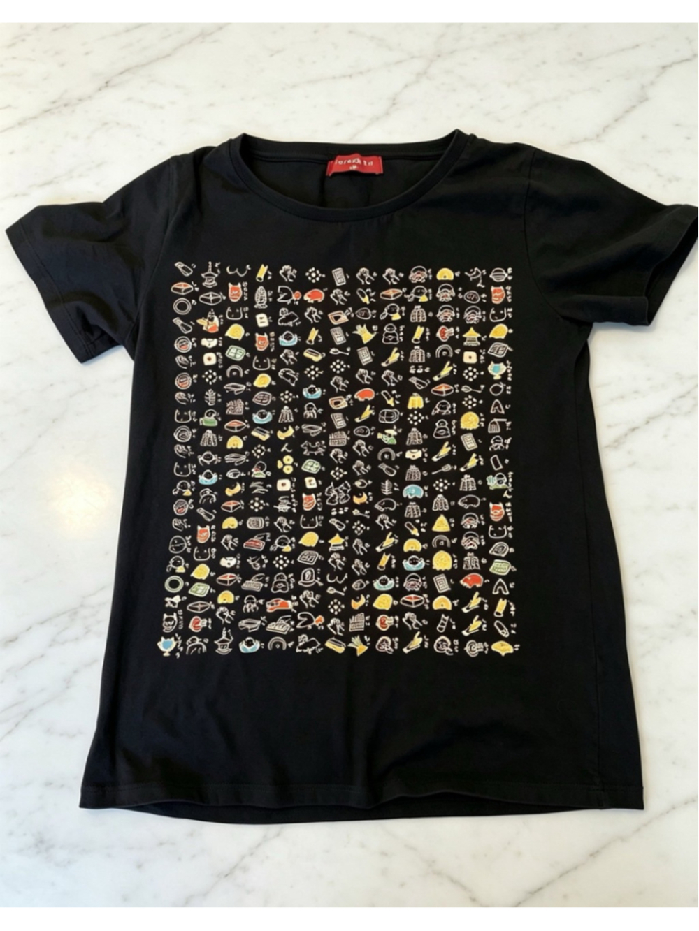 OOAK Japan Tattoo Print Black Shirt Kids M Fits Like Women’s Size 2